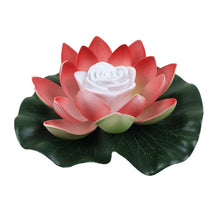 Load image into Gallery viewer, LED Night Light Lotus Artificial Floating Lotus Lamp Fake Water Lily Lotus Flower Garden Pool Pond Fountain Jardin Decor 18-28cm