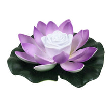 Load image into Gallery viewer, LED Night Light Lotus Artificial Floating Lotus Lamp Fake Water Lily Lotus Flower Garden Pool Pond Fountain Jardin Decor 18-28cm