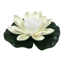 Load image into Gallery viewer, LED Night Light Lotus Artificial Floating Lotus Lamp Fake Water Lily Lotus Flower Garden Pool Pond Fountain Jardin Decor 18-28cm