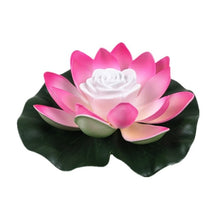 Load image into Gallery viewer, LED Night Light Lotus Artificial Floating Lotus Lamp Fake Water Lily Lotus Flower Garden Pool Pond Fountain Jardin Decor 18-28cm