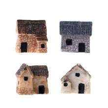 Load image into Gallery viewer, 4Pcs/Set Miniature Gardening Landscape Micro Village Stone Houses Garden Decoration Resin Cute Mini Ornament