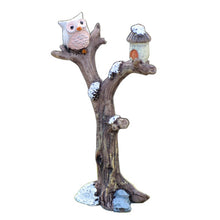 Load image into Gallery viewer, Mini Resin Tree Branch Cartoon Owl Micro Landscaping Ornament Decorative Figurine Garden Bonsai Dollhouse Exquisite Decoration