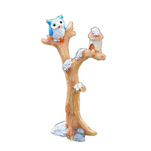 Load image into Gallery viewer, Mini Resin Tree Branch Cartoon Owl Micro Landscaping Ornament Decorative Figurine Garden Bonsai Dollhouse Exquisite Decoration